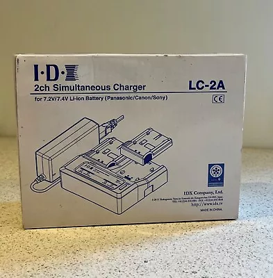 IDX 2ch LC-2A Simultaneous Charger + Panasonic Batteries Panasonic Sony Canon • £190