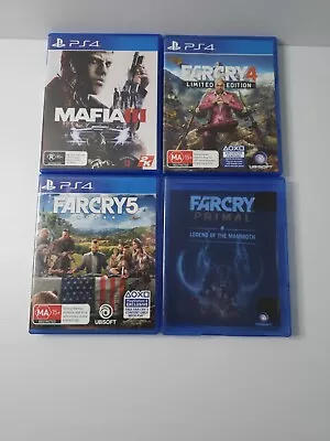 4 PS4 Games FAR CRY 4 Far Cry 5 Far Cry Primal MAFIA 3 GC Free Postage • $40