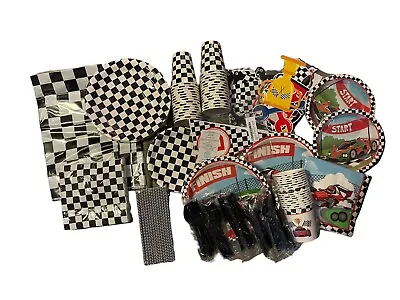 30 Pieces Birthday Race Car Birthday Party Supplies Cars Theme Pack Plates Cups • $29