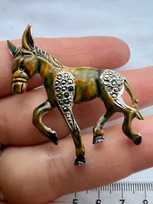£3.99 • Buy Vintage Jewellery Brooch Costume Donkey Marcasite Novelty Brooch