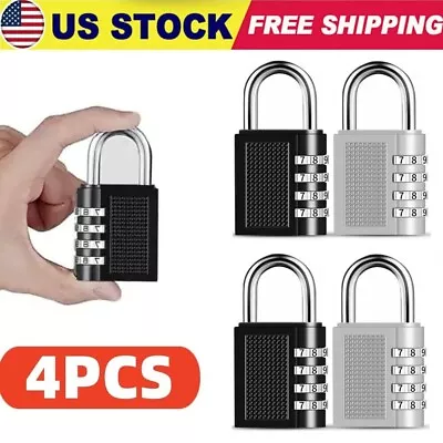 2 Pack 4 Digit Combination Lock Padlock For School Gym Locker Fence Waterproof • $6.99