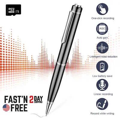 Digital Voice Activated Audio Recorder Mini Small Hidden Recording Pen Device • $16.98