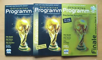 £7.99 • Buy 2006 World Cup Full Set Of 3 Programmes Inc Final German Edition *Exc Cond*