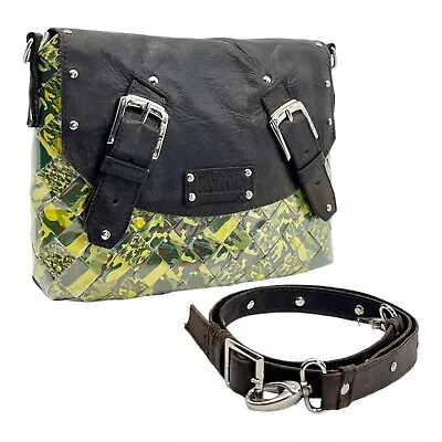 NAHUI OLLIN Recycled Candy Wrapper Convertible Clutch Crossbody Bag CAMOUFLAGE • $39.99