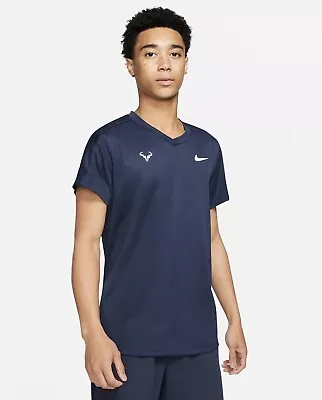 Nike RAFA Rafael Nadal Challenger Tennis Shirt  CV2572 451  Navy Blue Mens Large • $47