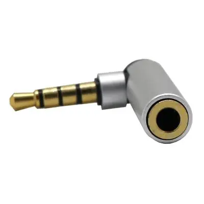 3.5mm Male To Female 90Degree Right Angle Adapter Audio • £3.56