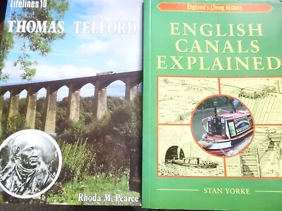 2x Canal History Books VGC - Thomas Telford Waterways Canals Navigation Barges • £5.99