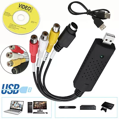 USB 2.0 Audio Video VHS To DVD VCR PC HDD Converter Adapter Digital Capture Card • $8.59