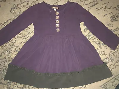 MATILDA JANE 12M Vintage YOU & ME Long Sleeve Purple Penny Tuxedo Lap Dress Fall • $15