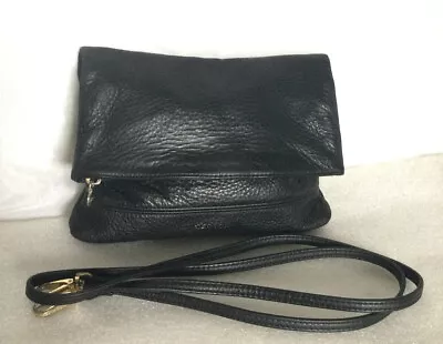 $95 • Buy OROTON Black Leather Cross Body/Shoulder Bag / Handbag