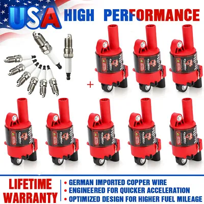 8Pack UF414 Ignition Coils &41-962 Spark Plug For GMC Chevy 4.8L 5.3L 6.0L D514A • $162.99