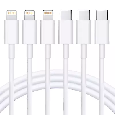 $18.52 • Buy USB C To Lightning Cable 3Pack 6FT [Apple Mfi Certified] Iphone Fast Charger Cab