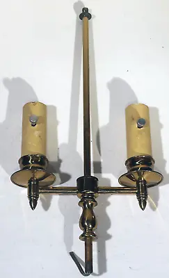 $30 • Buy Vtg Table Lamp Socket Cluster 2 Arm Solid Brass 