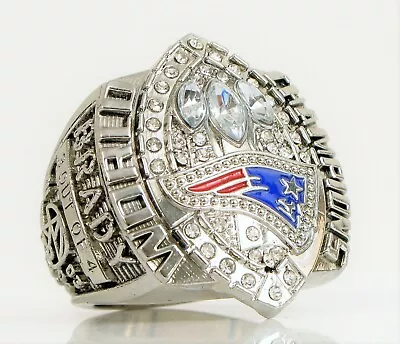 2004 New England Patriots Super Bowl Ring Tom Brady The Goat Cz Football Nfl ! • $75