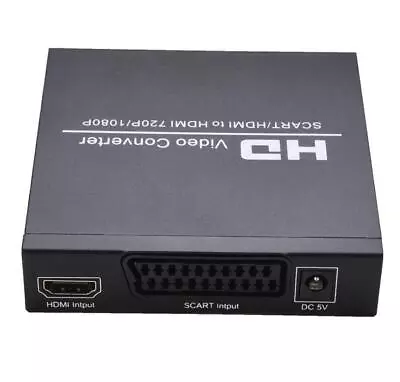 SCART To HDMI+HDMI RGB HD Video Converter Audio Scart To Hdmi+Digital 1080P • £31.49