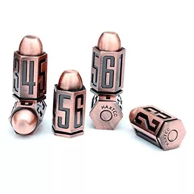  Bullet Metal Dice Set 6 Pack Antique Copper Metal D6 Die Antique Copper Bullet • $25.64