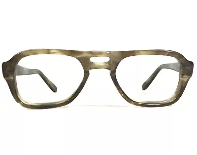 Vintage Swan Opt Eyeglasses Frames 5 1/2 Brown Marble Rectangular 45-20-130 • $49.99