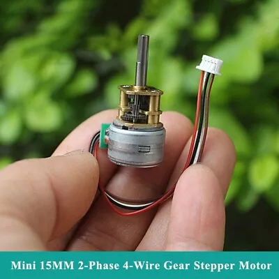 DC 5V Mini 15mm Full Metal Gearbox Gear 2-Phase 4-Wire Stepper Motor DIY Robot • $2.98