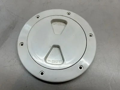 Beckson Dp40-w / Boat Screw-out Deck Plate / 4 Inch Smooth White / New Old Stock • $10.99