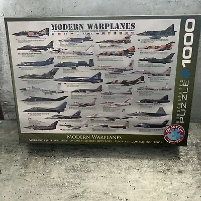 Eurographics Puzzle Modern Fighter Aircraft 1000 Pieces 68 X 48 Cm 6000-0076 • £8.99