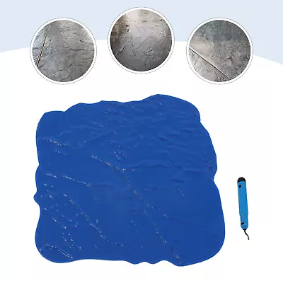 Slate Seamless Concrete Cement Texture Imprint Stamp Skin Mat 18  X 18  Blue • $52.75