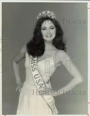 1985 Press Photo Mai Shanley Miss USA Winner On  The 1985 Miss USA Pageant.  • $19.99