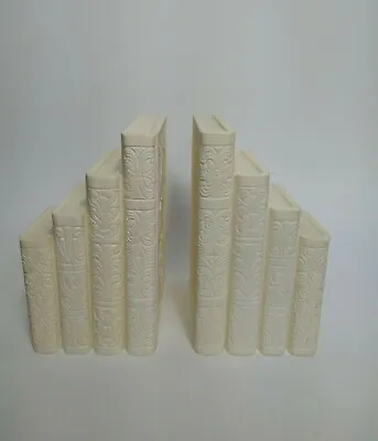 Vintage Bonded Marble Book Bookends 5.75  Heavy - Signed A. Giannelli 1976 Italy • $49.95