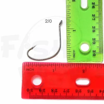  Fish WOW!® 2x Kahle Hook Nickel Size 2/0 Wide Gap Select From Qty 10 20 50 100 • $9.72