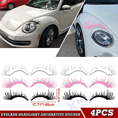Eyelashes Eyebrow Car Headlight Sticker 2Pairs Body Decal KK Vinyl Graphic Decor • $12.97