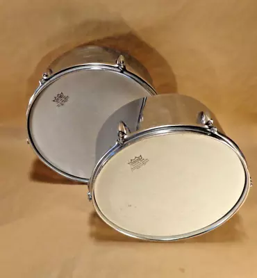 Timbale Steel Drums 2 Pair Only 13  And 14  Chrome No Name • $74.99