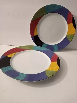 Mikasa California Currents Salad Plates 8 1/4  - A Pair • $10