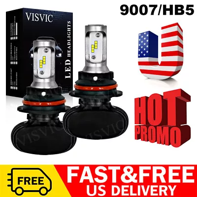 9007 HB5 LED Headlight Bulbs Conversion Kit High Low Dual Beam 6500K Super White • $12.99