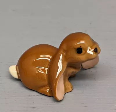 Hagen Renaker Lop Eared Rabbit Crouching Brown Chest • $11
