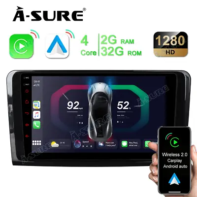 2+32G Android 12 Stereo CarPlay Sat Nav Radio For Mercedes Benz ML Class W164 • £123.98