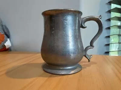 Vintage Crown Castle Pewter Queen Anne  Mug /Stein  Decorative Handle Beer • $14.95