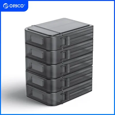 ORICO 5Pcs 2.5/3.5 Inch HDD Storage Case Multi Disk Storage Protection Box • £17.99