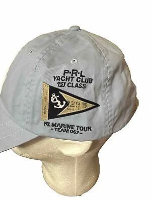 Polo Ralph Lauren Hat Men Ball Cap Light Blue Yacht Club Leather Strap Big Pony • $50