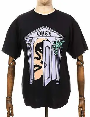 £33.45 • Buy Men's Obey Clothing Mausoleum Heavyweight Classic Box Tee - Off Black