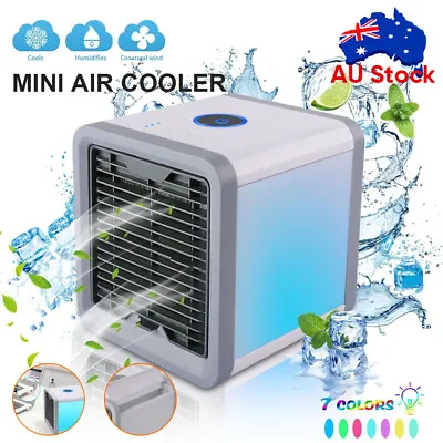 $18.99 • Buy Air Cooler Fan Mini Portable Conditioner Humidifier Bedroom Desk USB AC LED Gift