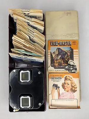 Vintage Sawyer View Master Stereo Viewer With 19 Reels And Plastic Storage Box • $59.99