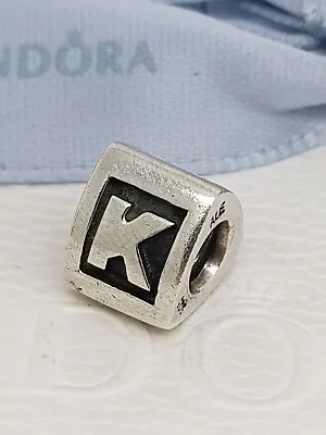 $30 • Buy Authentic Pandora  K  Initial Alphabet Block Letter Charm 790323K Retired