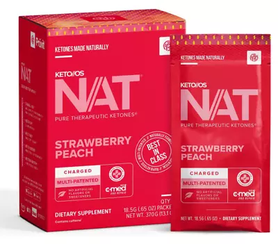 Pruvit NAT KETO OS Strawberry Peach 20 Packets New Box Sealed 01/2025 • $78.95