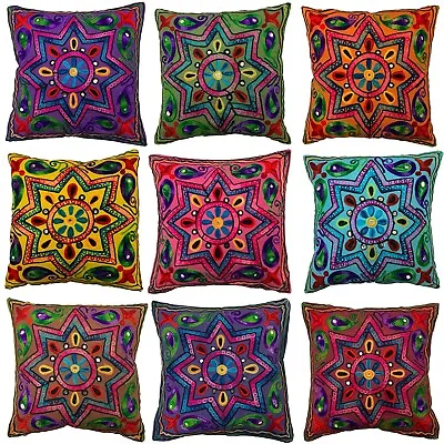 £5.99 • Buy  Indian Star Mandala Suzani Cushion Covers Eclectic Boho Pillow Case Gypsy 40 Cm