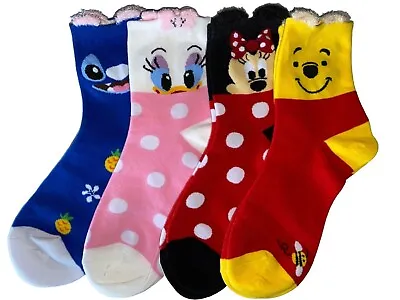 1pr Ladies/older Girls StitchMinnieDaisy Or Pooh Themed Ankle Socks.UK 5-8 • £3.99