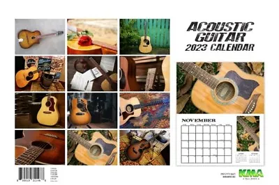 2023 ACOUSTIC GUITAR CALENDAR Vintage Gibson Martin Taylor Case Strings Strap • $16.92