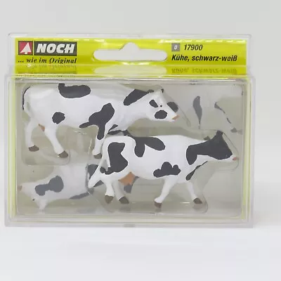 Noch 17900 Holstein Black Dairy Cows Farm Animal Figures O Scale Model Trains • $36.89