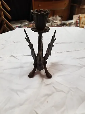 $24.99 • Buy Vintage Cast Iron Dragon Candle Holder Only 1