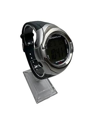 Pulse Sport Line Digital Watch Men Silver Tone Black- New Battery • $14.76