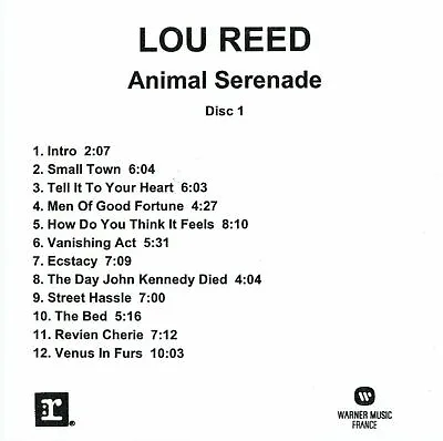 Lou Reed - Animal Serenade - 2x Disc Promo Cd Set - Rare - Velvet Bowie Doors • £19.46