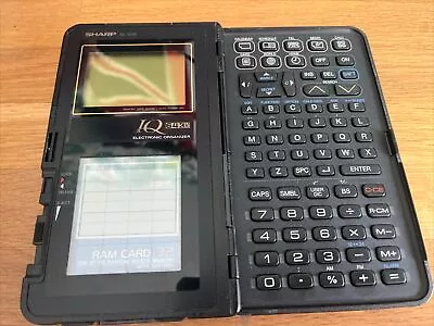 Vintage 80s Handheld Sharp IQ-7200 64KB Electronic Organizer PDA • £4.99